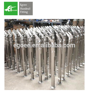 Moderno in acciaio Inox metallo vetro esterno ringhiera di sicurezza rimovibile sistemi per scale balaustra balcone in legno Inox - Product Image 3