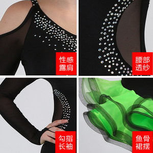 Robe de <span class=keywords><strong>danse</strong></span> à franges pour femmes, vêtement Sexy, populaire, Cha, 3500 - Product Image 5