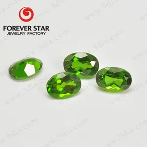 Goede Kwaliteit Groothandel Prijs 5*7Mm Natuurlijke Groene Ovale Chrome Diopside Losse Facet Edelstenen Natuurlijke