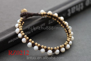 Perla de la manera pulsera de belleza venta de wholse cuentas blancas pulseras de la <span class=keywords><strong>amistad</strong></span> de la armadura - Product Image 5