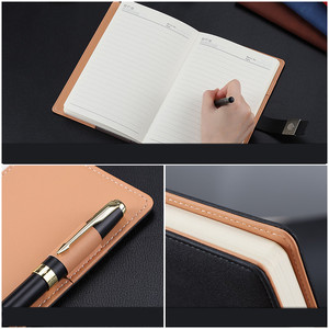 Cuaderno de composición de cuero PU de tamaño A5 Vintage de alta calidad con <span class=keywords><strong>100</strong></span> <span class=keywords><strong>hojas</strong></span>, cuaderno con hebilla magnética, juego de regalo, incluye bolígrafo - Product Image 3