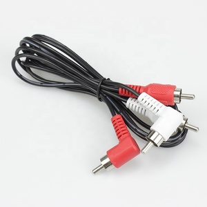 Custom 90 Degree Right Angle 2RCA Male to Male Shielded <strong>Audio</strong> Cable for DVD Player and TV Box - Product Image 6