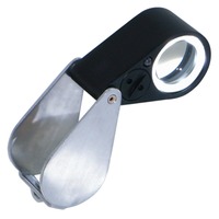 Top Quality 10x Jeweler Loupe Magnifier LED and UV Light 21mm Lens Triplet Lens for Watch Maker Gemology