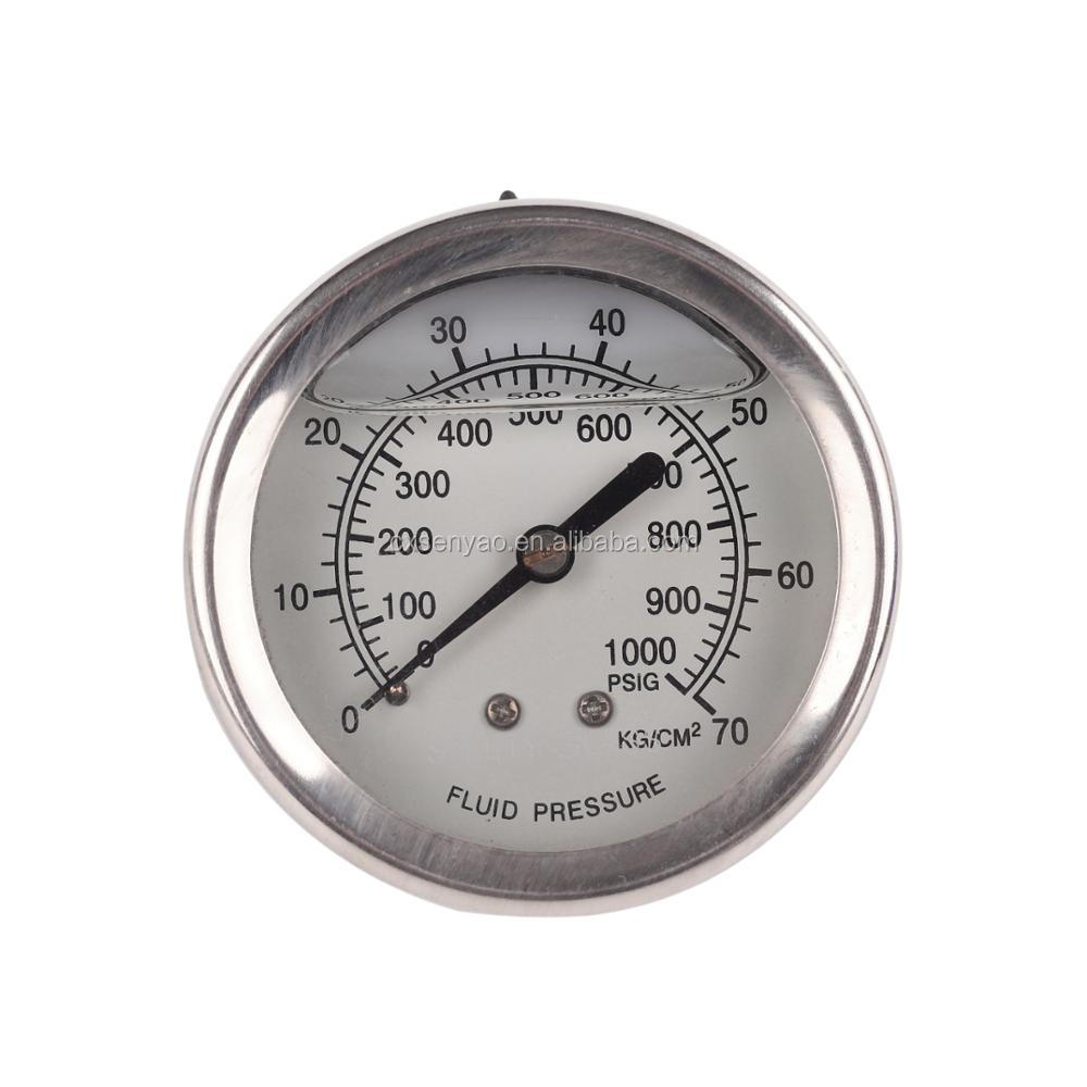 2 1/2" low vacuum bourdon tube pressure gauge