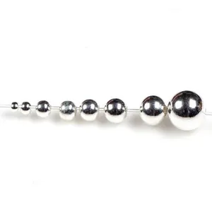 3-12mm round 925 Sterling Silver Round Beads