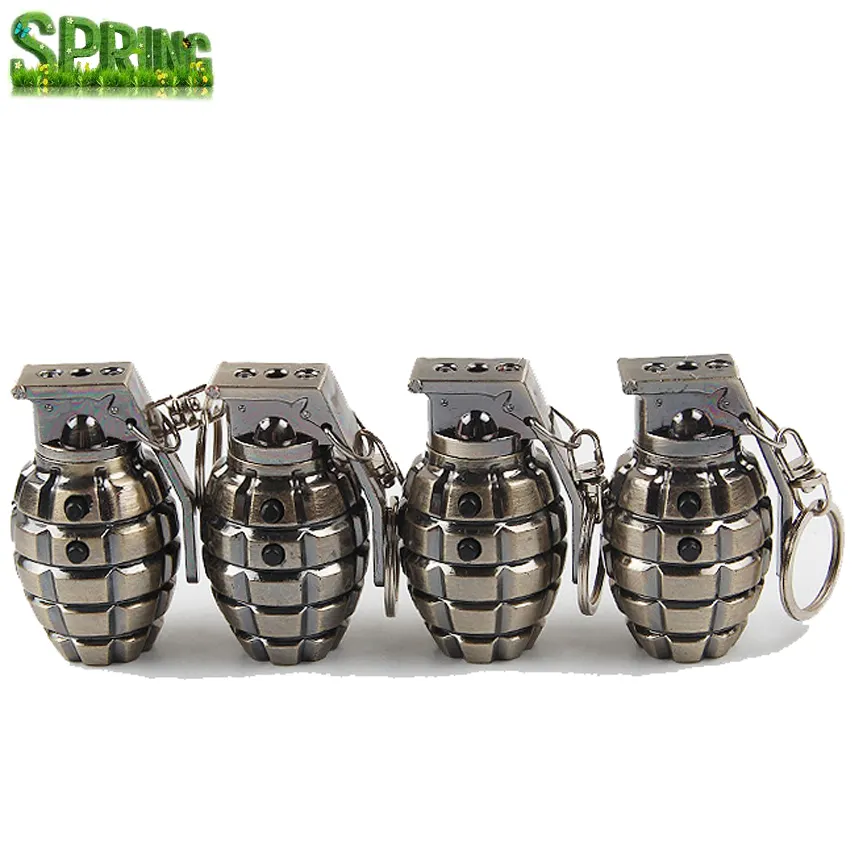 New Simulation Grenade Keychain LED Lighting Mini Flashlight Custom light Grenades Troch key chain