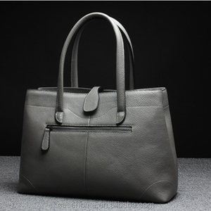 Gris et noir Épaule Sac Femmes véritable Sac À Main En Cuir - Product Image 2