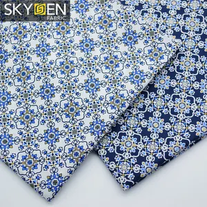 Skygen ผ้าทอธรรมดาซอฟท์พิมพ์ลายที่กำหนดเอง60X60 100ผ้าฝ้ายผู้ชายผู้หญิงผ้าสำหรับผู้หญิงเสื้อผ้าผู้ชาย