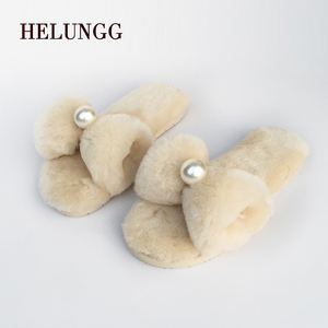 Zapatillas de lana de alta calidad para mujer, nuevo modelo de invierno, a la moda, para interiores, 2022 - Product Image 4