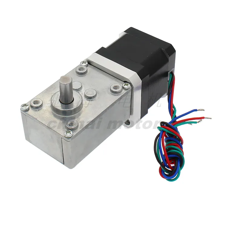 chihai GW4058-4240 ratio 36 right angle worm gear motor 2 phase 4 wires horizontal stepper motor for camera track positioning