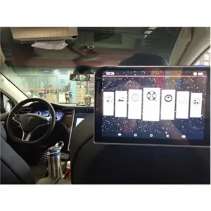 11.8 Pollici IPS Auto Cuscino Monitor LCD Poggiatesta Monitor DVD Player Per Tesla MODELLO X MODELLO 3 MODELLO S Sedile Posteriore auto WIFI Dello Schermo di FM