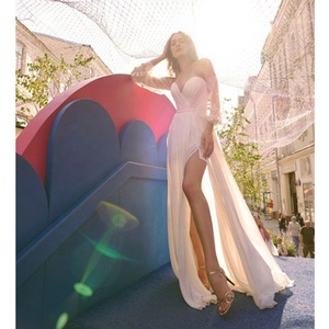ขายส่งตุรกีชีฟอง Boho Beach สาวงานแต่งงานชุด - Product Image 5