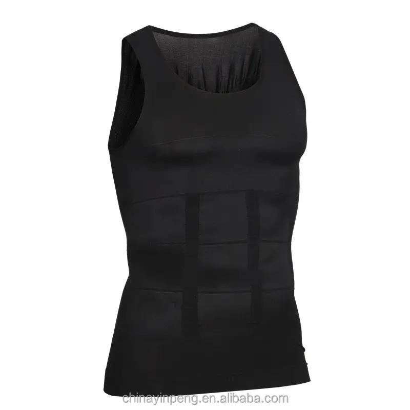 Débardeur slim en nylon respirant pour homme Corset fin moulant pour le ventre disponible en M XL