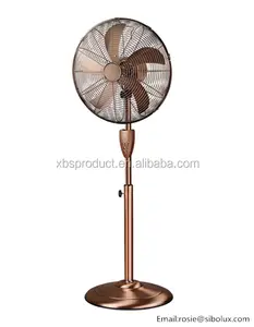 16'' 18'' Powerful Cooling Retro Copper Metal Pedestal Standing Fan with Remote