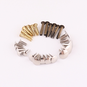 Rivets bifurqués en <span class=keywords><strong>laiton</strong></span> antique, petits rivets fendus en acier creux - Product Image 6