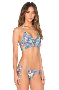 Service OEM d'usine - Maillot de bain bikini écologique <span class=keywords><strong>Tamanna</strong></span> pour femme avec encolure halter, séchage rapide et extensible, ensemble 2 pièces - Product Image 3