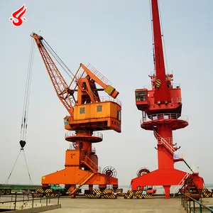 Port Crane 40t 200t Mobile Harbour Crane Portal Slewing Level Luffing Crane For Sale