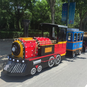 Petit Électrique <span class=keywords><strong>Parc</strong></span> D'attractions Utilisé Sans Rail Train Pour Vente - Product Image 6