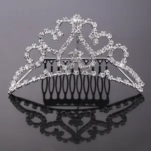 Pageant rhinestone crystal crown prom wedding bridal tiaras comb