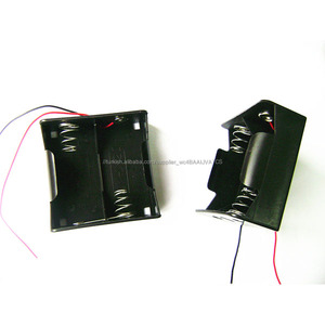 2x1.5 v D Boyutu (<span class=keywords><strong>UM</strong></span>-1 * 2) siyah & kırmızı kurşun ile Pil Tutucu Kılıf tel - Product Image 1