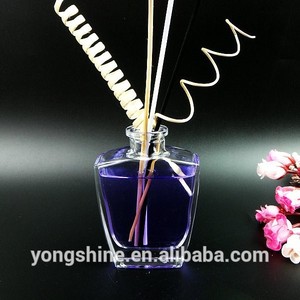 nouveau design 2015 aplatie bouteille diffuseur tubulaire en verre clair - Product Image 6