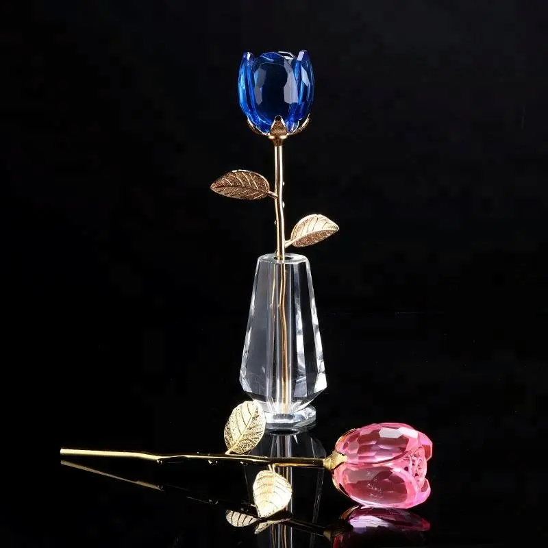 2019 Mode schöne Hochzeit Souvenir hochwertige Kristall rose für den Gast