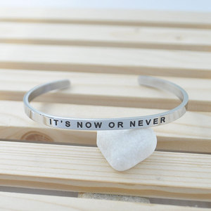 bracelets d'acier inox gravés adage proverbe bracelets encourageants avec citation - Product Image 3