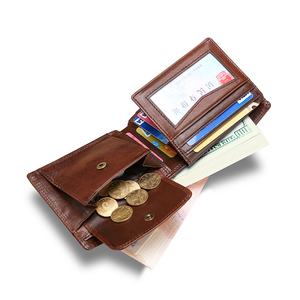 RFID <strong>Men</strong> Genuine Leather Wallet Multi- Card Short <strong>Purse</strong> <strong>for</strong> Male Bifold Business Casual Coin <strong>Purse</strong> Wallet - Product Image 5