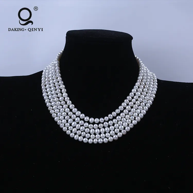 Fashionable Latest Designs 6-7ミリメートルWhite Freshwater Pearl Natural Pearl Necklace