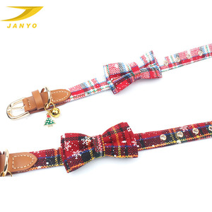 Collar de cuero con lazo para perro, elemento de Navidad exclusivo, superventas - Product Image 3