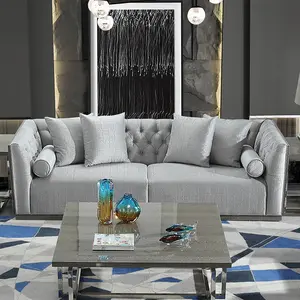 Özel tasarımlar modern kanepe oturma odası mobilya kesit kumaş koltuk takımı 7 kişilik