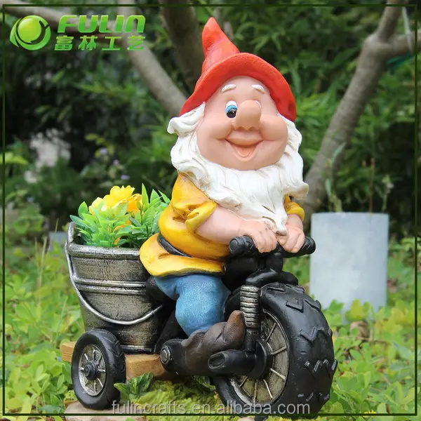 Hars Plant Pot Custom Huis Tuin Decoratieve Ambachten Dwerg Kabouter Gevormde Beeldje Bloempot