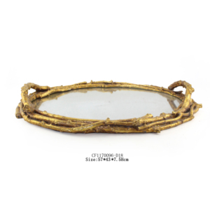 <span class=keywords><strong>Specchio</strong></span> che serve <span class=keywords><strong>vassoio</strong></span> <span class=keywords><strong>oro</strong></span> decorativo con resina ramo a forma di maniglia per matrimonio disponibile 30% deposito accpable bello - Product Image 3
