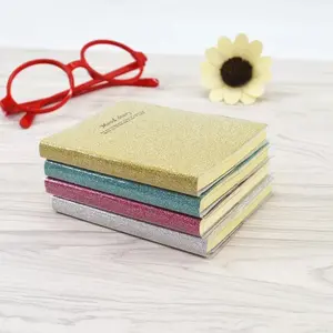 Design personalizzato Diario Notebook Carta Riciclata Brossura Rilegato Glitter Notebook Journal