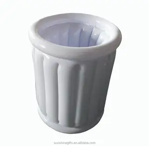 Seau à glace gonflable personnalisé Conteneur de stockage de glace extérieur Seau refroidisseur de glace gonflable rond en PVC