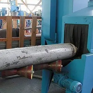 Pass Through Gas Cylinder Shot Blasting Machine, Air Cylinder Surface Cleaning Abrator