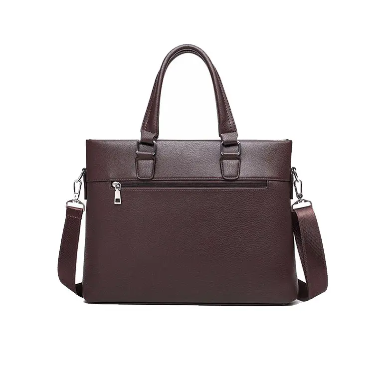 fashion high quality pu leather business laptop briefcase bag for men