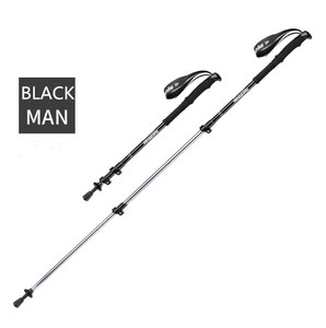 Bastón de Senderismo Telescópico de 3 Secciones con Empuñadura de Goma, Bastón de <span class=keywords><strong>Trekking</strong></span> de Aleación de Aluminio para Caminatas al Aire Libre - Product Image 2