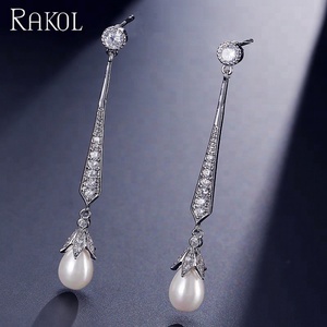 RAKOL EP527 di goccia <span class=keywords><strong>orecchini</strong></span> <span class=keywords><strong>in</strong></span> <span class=keywords><strong>argento</strong></span> zircone ciondola gli <span class=keywords><strong>orecchini</strong></span> penzoloni <span class=keywords><strong>orecchini</strong></span> earing per le donne - Product Image 4