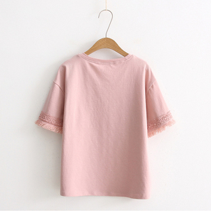 Custom 100% Cotton t Shirt Printing Sexy Printed <strong>pink</strong> Tees T-shirt <strong>Women</strong> Casual <strong>Tshirt</strong> - Product Image 2