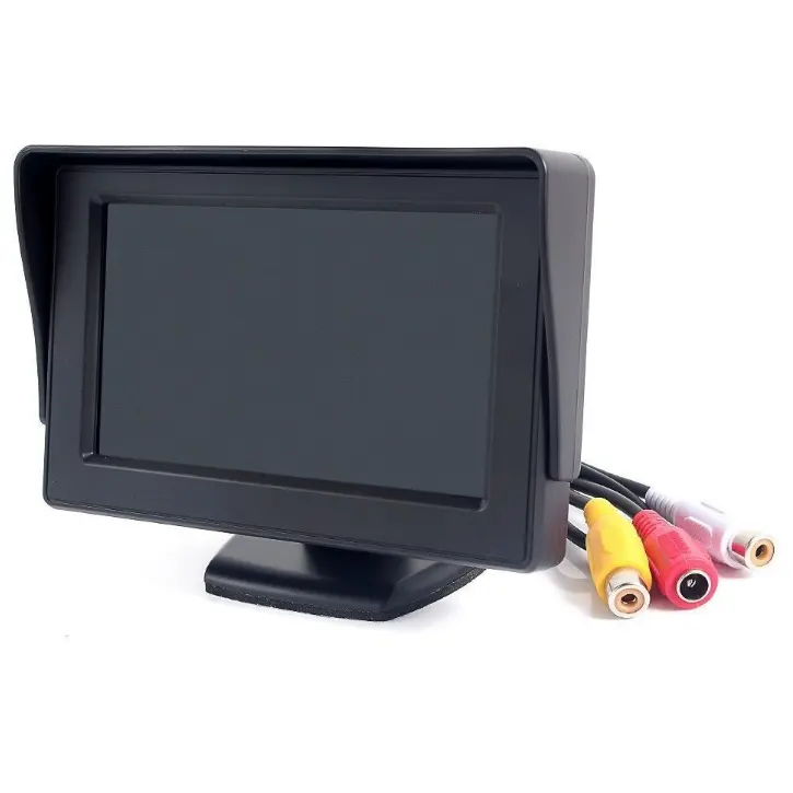 OEM 4.3 Inch TFT LCD Mobil Kaca Monitor dengan Warna Tahan Air Malam Visi Kamera