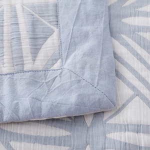 BLX Jacquard manta fábrica al por mayor 100% colcha de algodón con patrón Floral hilo teñido rayas refrigeración portátil para uso doméstico - Product Image 6