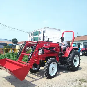 Factory supply 4 wheel drive 55hp garden tractor with front end loader