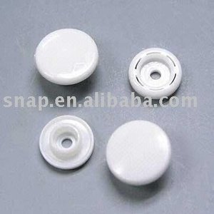 Plastic snap button white