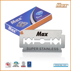 Max ยี่ห้อ Double Edge Blades มีดโกนเพื่อความปลอดภัยสำหรับร้านตัดผม