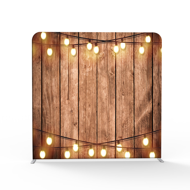 Портативная Натяжная ткань с алюминиевой трубкой CMYK напечатанный фон наволочка стенд 8x8