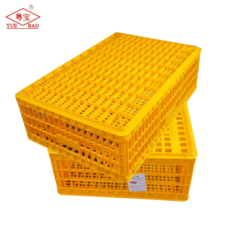 Wholesale Farming Equipment Design Plastic Transport Coop Fowl Turnover Cage Chicken Layer Poultry Cages For Live Chickens