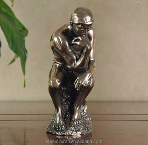 <span class=keywords><strong>Escultura</strong></span> <span class=keywords><strong>de</strong></span> resina <span class=keywords><strong>de</strong></span> bronce fundido en frío, thinker - Product Image 4