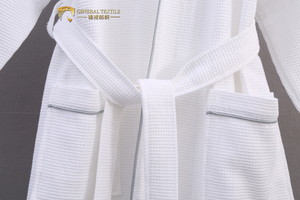 Jubah Mandi Wafel Katun 100%, Jubah Mandi Wanita dan Pria, Jubah Mandi Wafel Kualitas Tinggi untuk Hotel - Product Image 5
