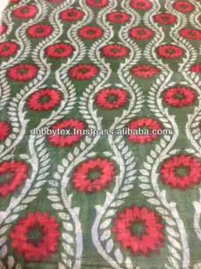 Motif Katun Tipis dan Lembut Pola Kain Salu India